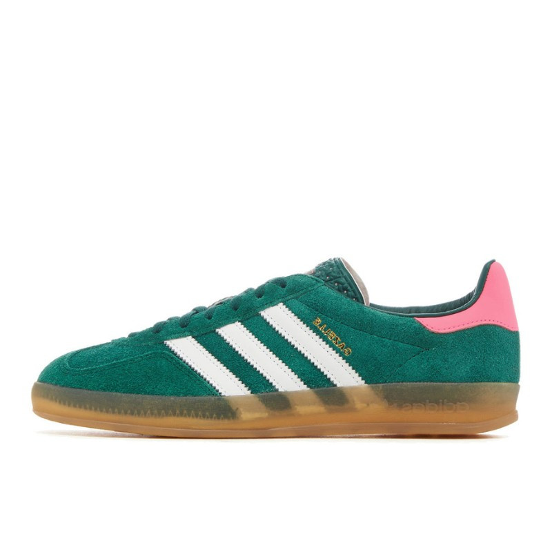 Adidas Gazelle Indoor Collegiate Green Lucid Pink - 1