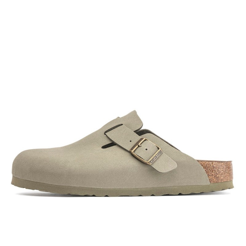 Birkenstock Boston Vegan Birkibuc Khaki - 1