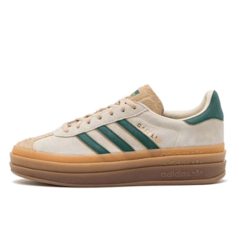 Adidas Gazelle Bold Magic Beige Collegiate Green - 1