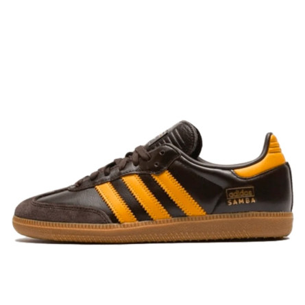 Adidas Samba OG Dark Brown Preloved Yellow - 1