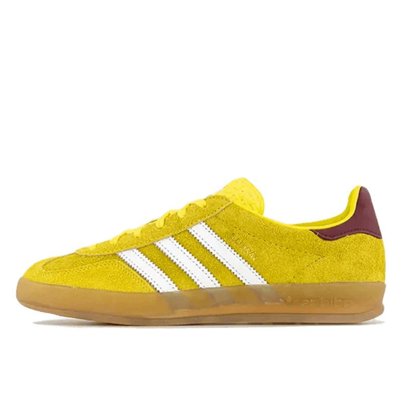 Adidas Gazelle Indoor Bright Yellow Collegiate Burgundy - 1