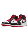 Air Jordan 1 Mid Black Toe Medium Red Collar - 1