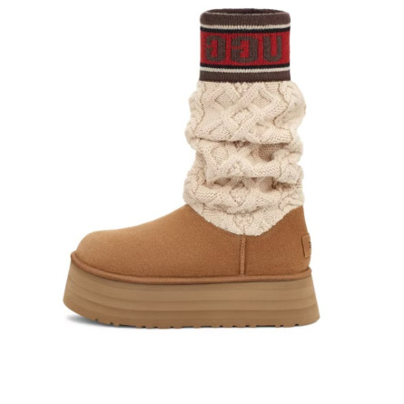 UGG Classic Sweater Letter Boot Chestnut - 2