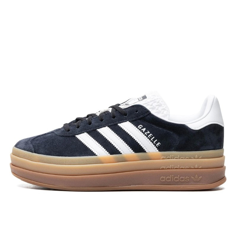 Adidas Gazelle Bold Black White Gum - 1