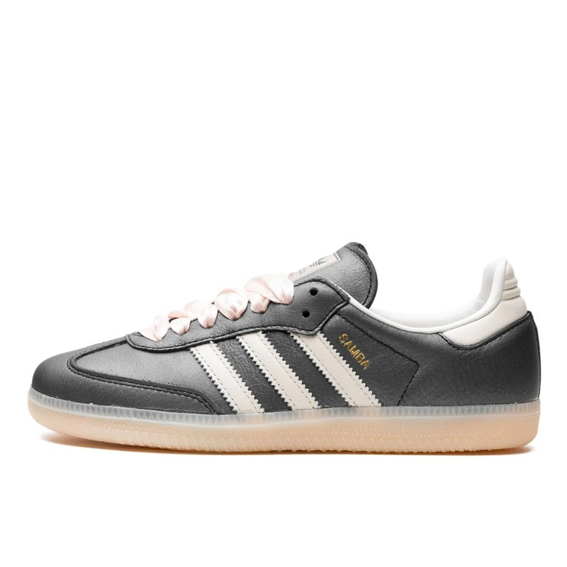 Adidas Samba OG Black Pink Ribbon Laces - 1