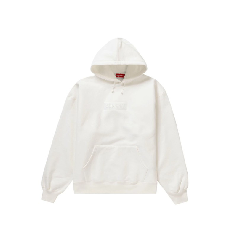Supreme Box Logo Hoodie FW23 Vit - 1