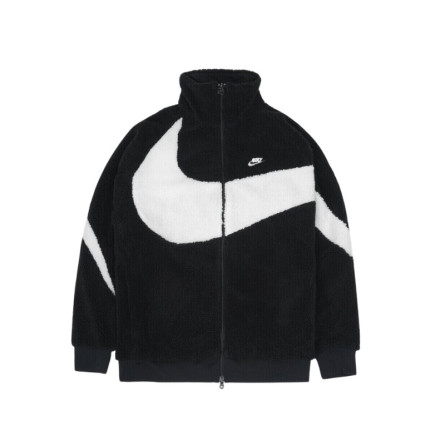 Nike Big Swoosh Reversible Boa Jacket Black White - 1