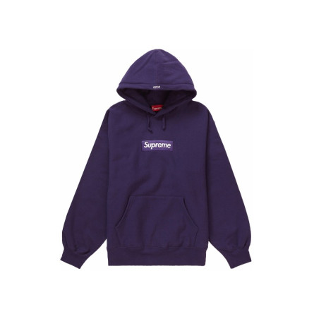 Hoodie Supreme Box Logo FW23 Dark Purple - 1