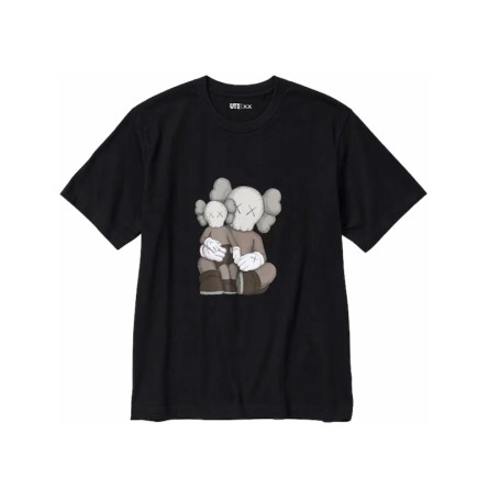 T-Shirt Kaws X Uniqlo Hug Black FW23 - 1