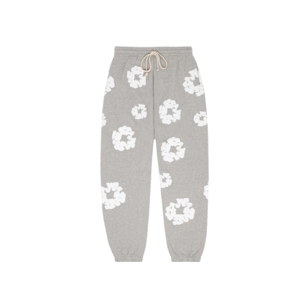 Sweatpants Denim rozdziera bawełniany wianek szary - 1
