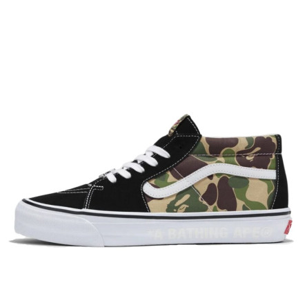 Vans LX Sk8-Mid Bape ABC Camo Black Green - 2