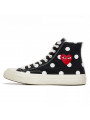 Converse Comme des Garçons Play à Pois Noir Haute - 5