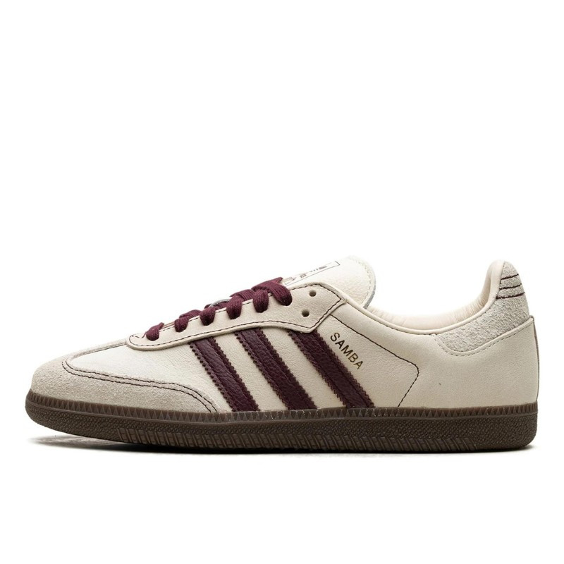 Adidas Samba OG Wonder White Maroon - 1