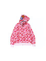 BAPE ABC Camo Shark Hoodie med dragkedja SS23 Rosa - 1