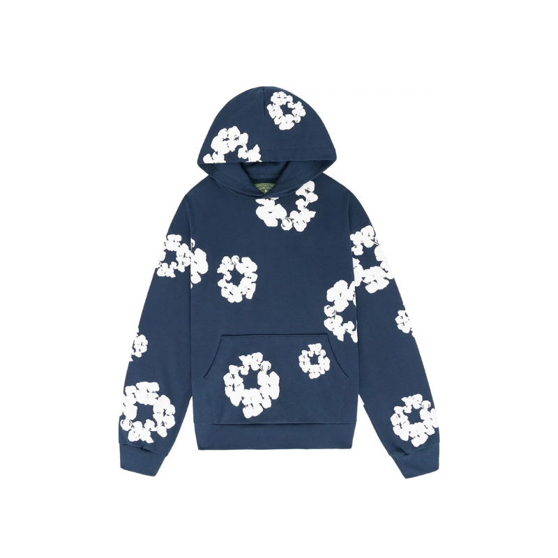 Hoodie Denim Tears The Cotton Wreath Navy - 1