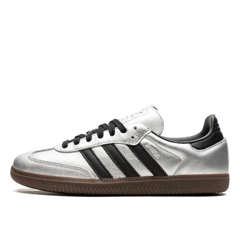 Adidas Samba OG Silver Metallic Black Gum - 1