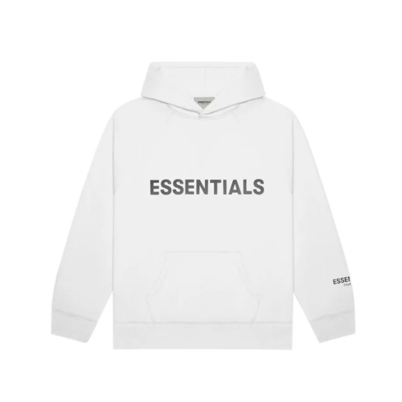 Hoodie Fear of God Essentials 3D Silicon Applique White - 1