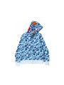 Full Zip Hoodie Bape ABC Camo Shark SS23 Blue - 1