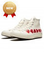 Converse Comme des Garçons High Blanche Multi Coeurs - 2