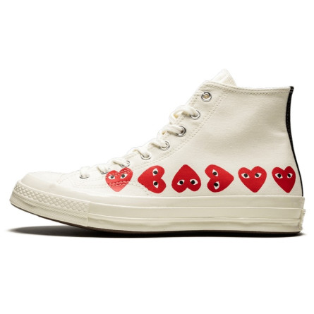 Converse Comme des Garçons High Blanche Multi Coeurs--162972C-Limited Resell 