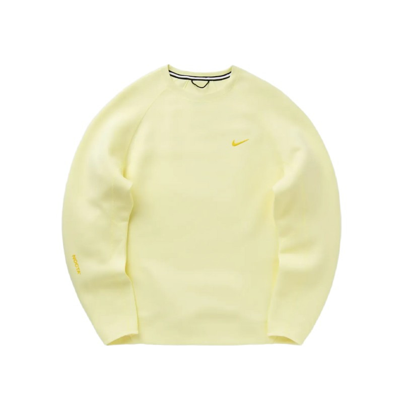 Nike Tech Fleece Crewneck Sweatshirt Nocta NRG Citron Tint Vivid Sulfur - 1