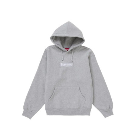 Hoodie Supreme Box Logo FW24 Ash Grey - 1