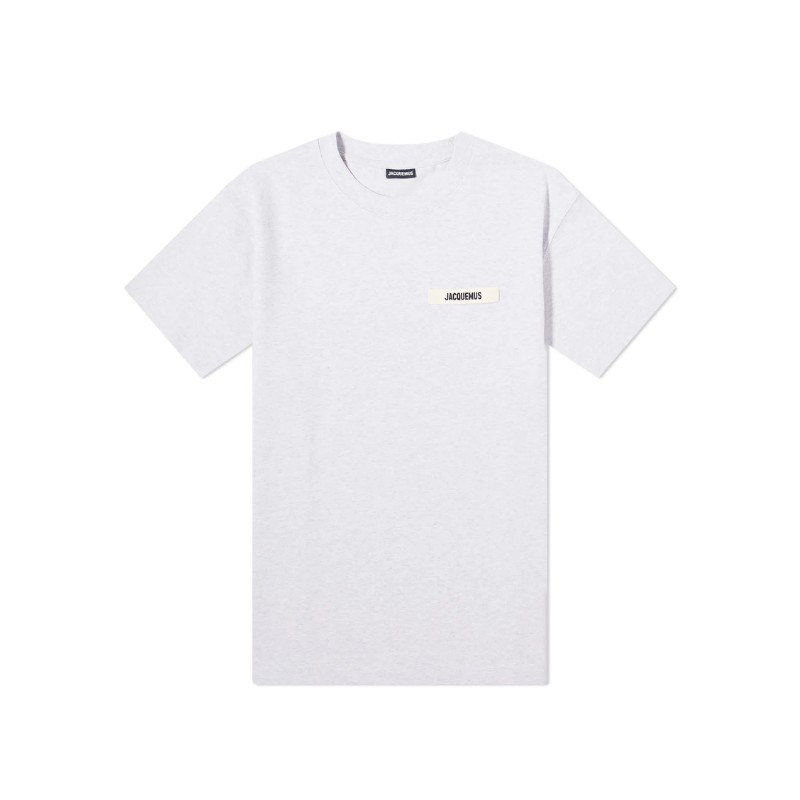 Jacquemus – T-Shirt aus Grosgrain in Weiß - 1
