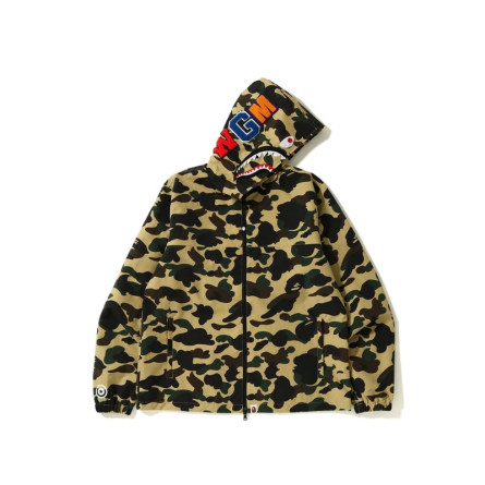 Hoodie Bape Camo Shark Full Zip Yellow - 1