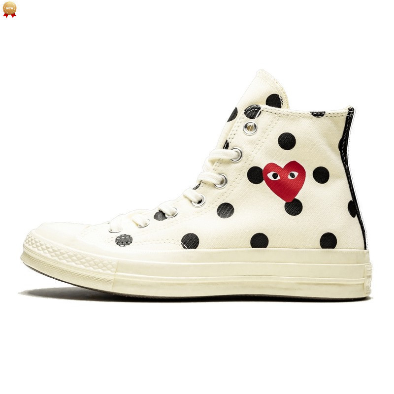 Converse Comme des Garçons Play à Pois Blanc Haute Hi--157251C-Limited Resell 