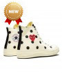 Converse Comme des Garçons Play à Pois Blanc Haute Hi - 3