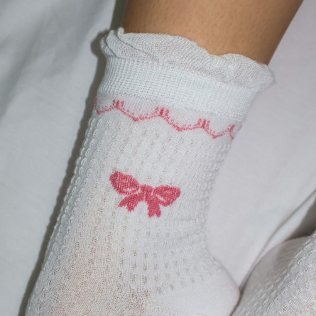 Paire de chaussettes à noeuds roses - 2