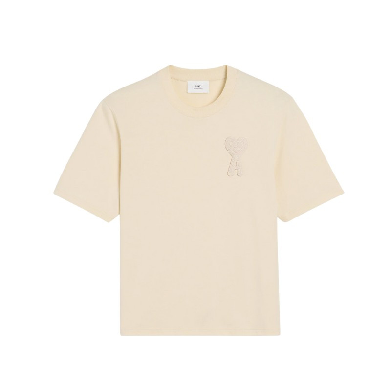 T-shirt Beige Patch Ami De Coeur En Coton - 1