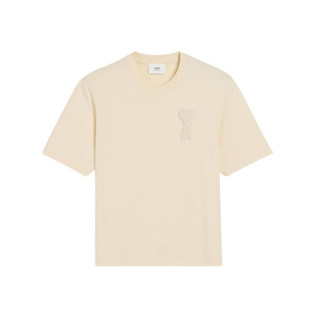 T-shirt Beige Patch Ami De Coeur En Coton - 1