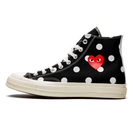 Converse Comme des Garçons Play à Pois Noir Haute--157250C-Limited Resell 