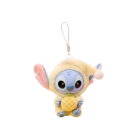 Miniso Top Toy Disney Stitch Eating Something Before Sleep Plush Keychain Single Blind Box - 1