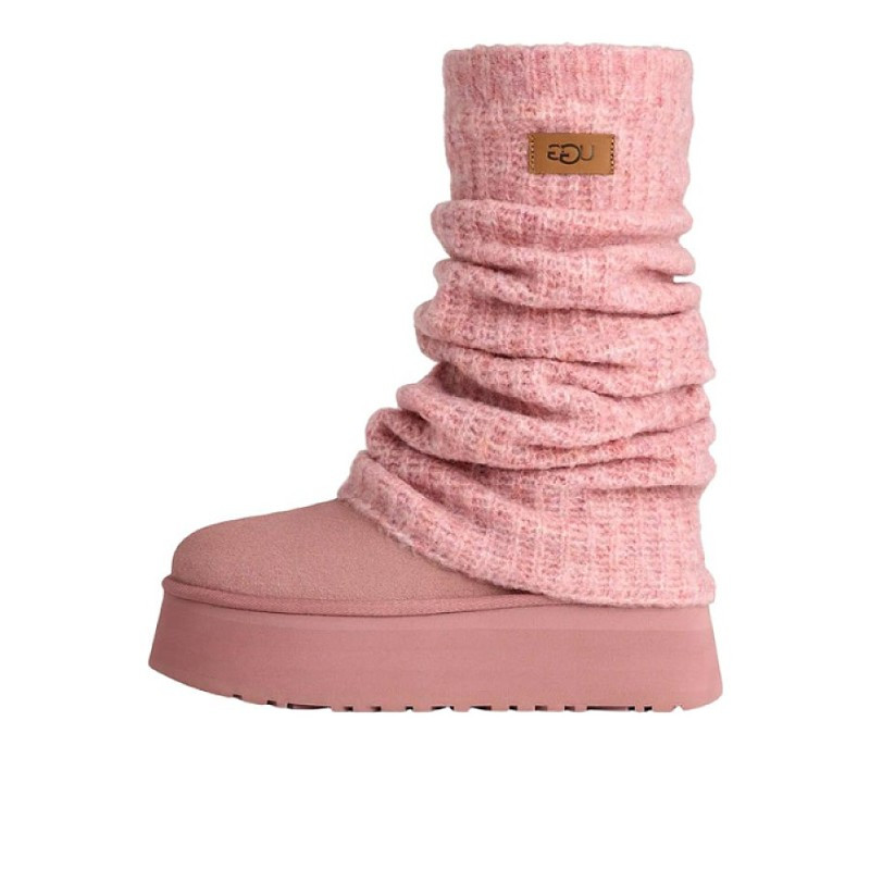 UGG Classic Mini Dipper Legwarmer Boot Pink Dawn - 1