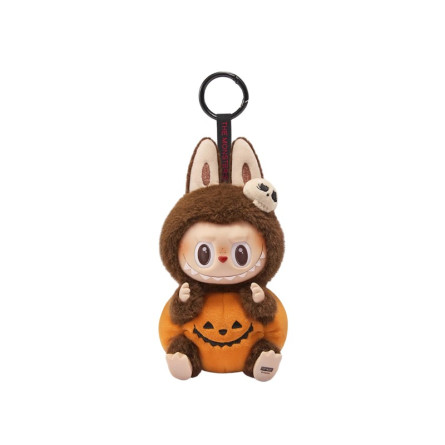 Pop Mart Labubu Happy Halloween Party Series-Sitting Pumpkin Vinyl Plush Pendant - 1