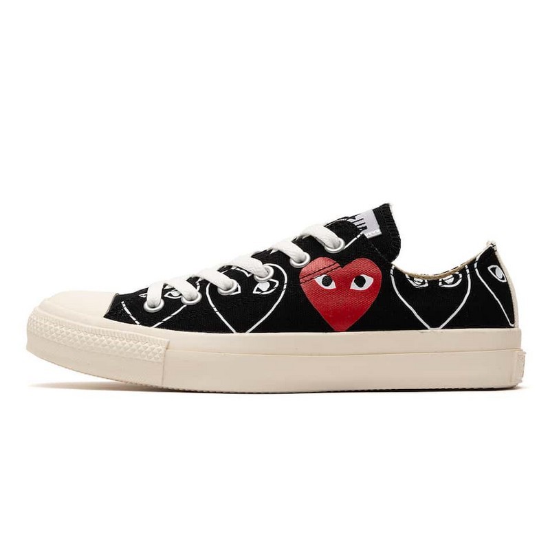 Converse Comme des Garçons Heart Print Black Ox--168307C-Limited Resell 