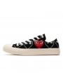 Converse Comme des Garçons Heart Print Black Ox--168307C-Limited Resell 