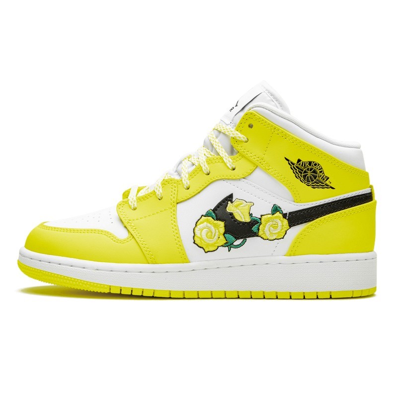 Air Jordan 1 Mid Dynamic Yellow Floral--AV5174-700-Limited Resell 