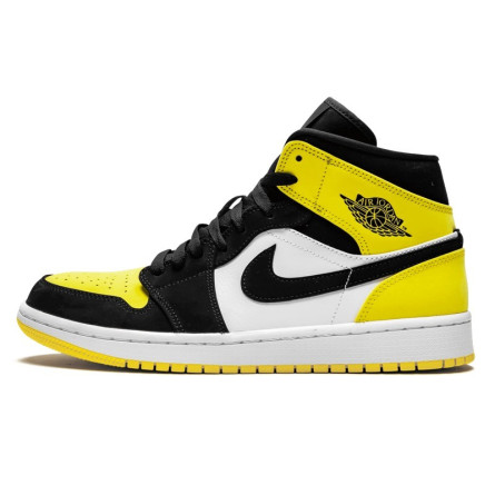 Air Jordan 1 Mid Yellow Toe Black--852542-071-Limited Resell 