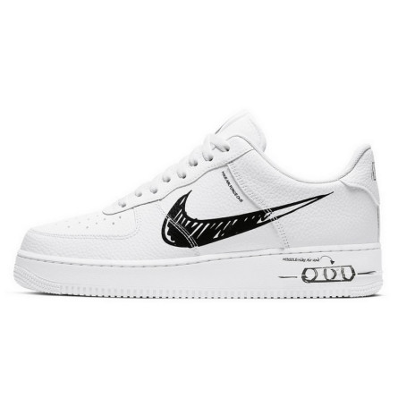 Air Force 1 Sketch White Black--CW7581-101-Limited Resell 