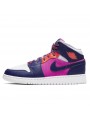 Air Jordan 1 Mid Fire Pink Barely Grape--555112-602-Limited Resell 