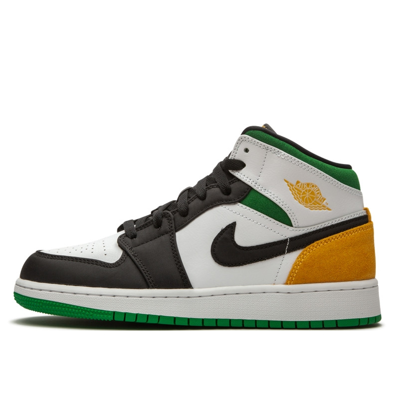 Air Jordan 1 Mid Oakland Laser Orange Lucky Green--BQ6931-101-Limited Resell 