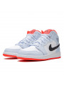 Air Jordan 1 Mid Half Blue Polka Dot Swoosh--555112-400-Limited Resell 