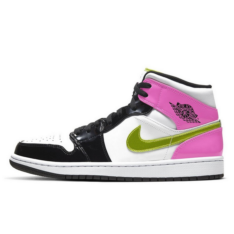 Air Jordan 1 Mid White Black Cyber Pink--CZ9835-100-Limited Resell 