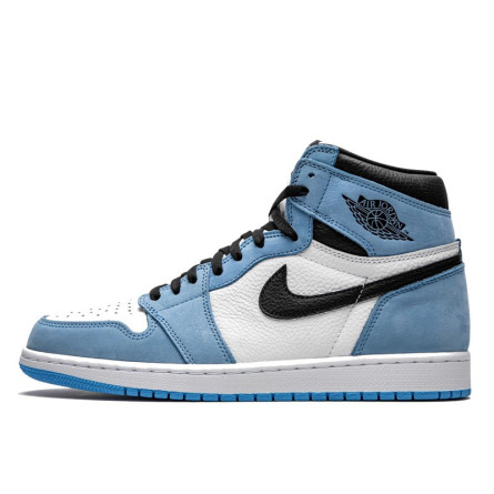 Air Jordan 1 Retro High White University Blue Black--555088-134-Limited Resell 