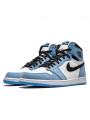 Air Jordan 1 Retro High White University Blue Black--555088-134-Limited Resell 