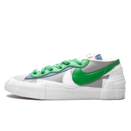 Nike Blazer Low Sacai Medium Grey Classic Green - 1
