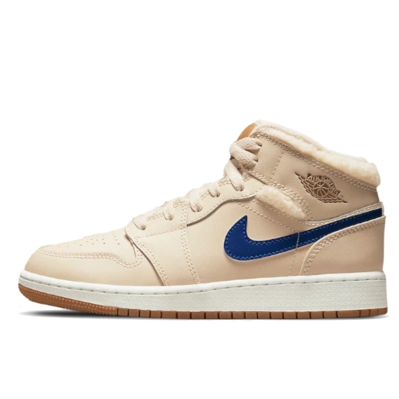 Air Jordan 1 Mid Fleece Pearl White - 1